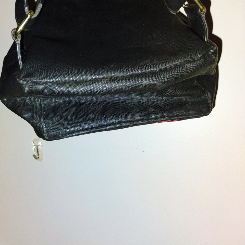 Betsey Johnson Black and Pink Floral Backpack - Picture 7 of 8